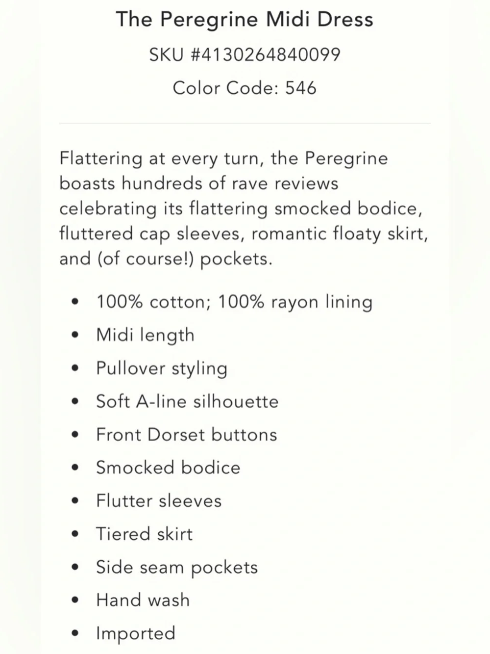 Anthropologie - Peregrine Midi Dress Sz S - Picture 4 of 5